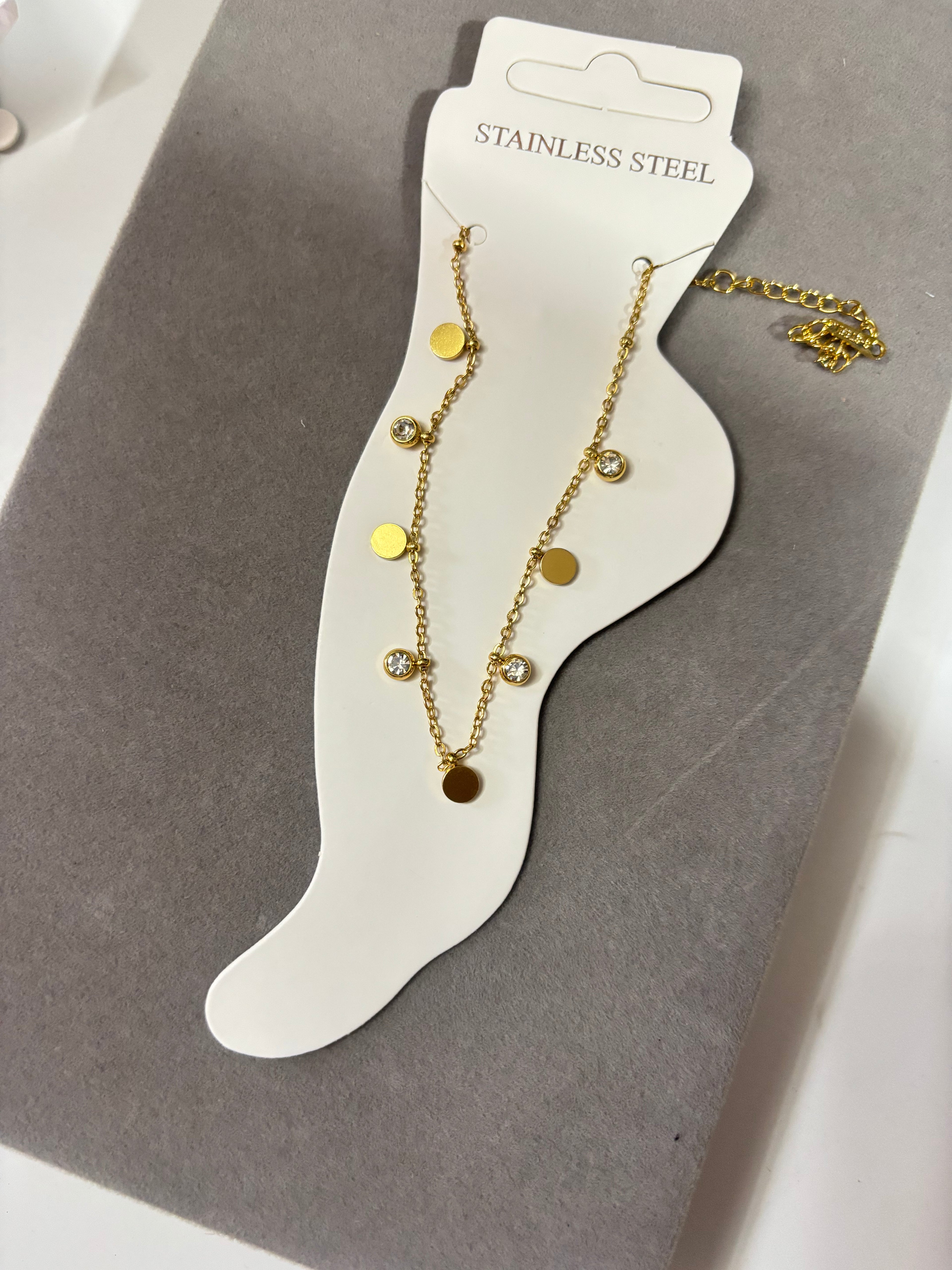 Dotted charm Anklet - Pair