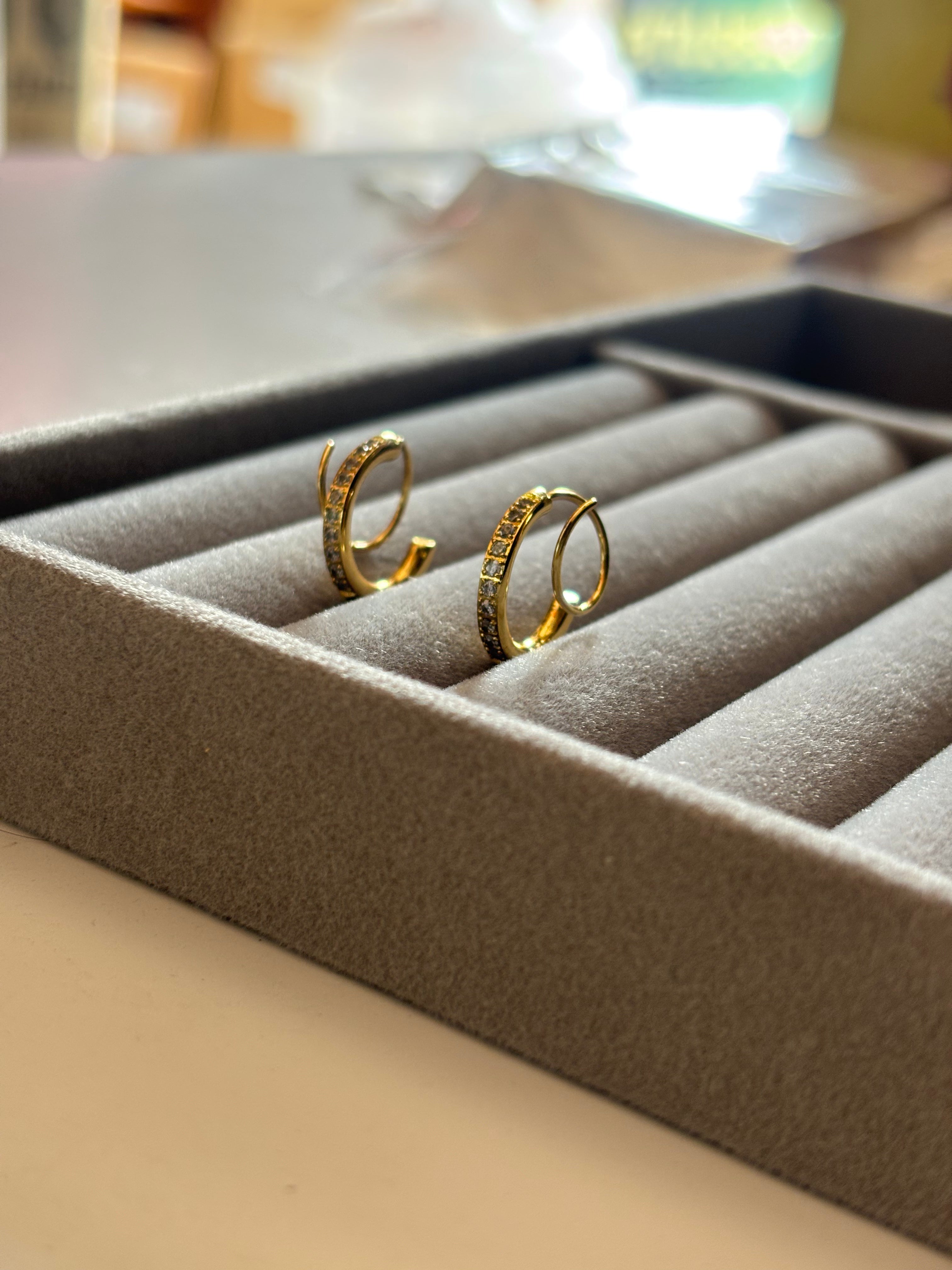 Illusion hoop earring